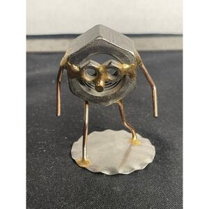 Handmade Metal Nut Robot Figurine Desk Decor Novelty‎ Gift